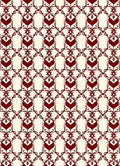 Deep Red Traditional Medallion Stripe Rug