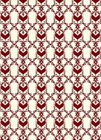 Deep Red Traditional Medallion Stripe Rug