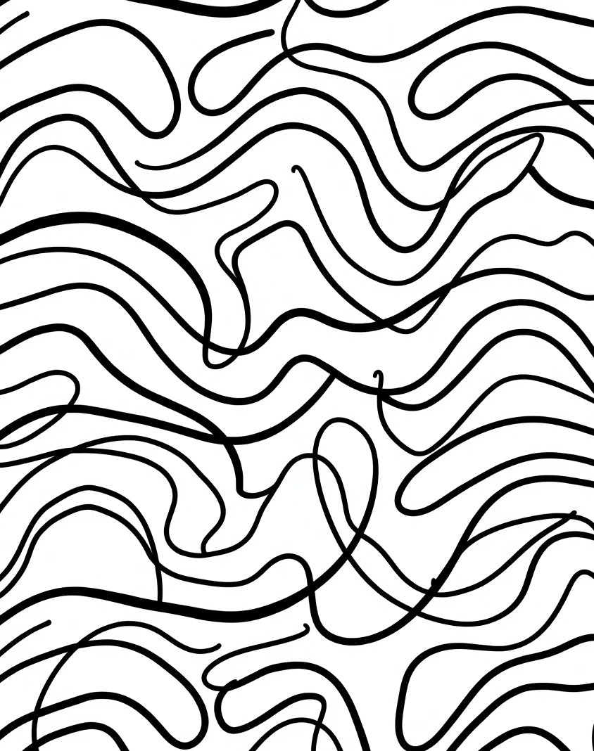 Black And White Abstract Swirl Rug