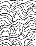 Black And White Abstract Swirl Rug