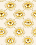 Golden Sunburst Eye Motif Rug