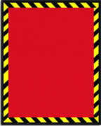 Bold Red Black Yellow Warning Stripe Rug