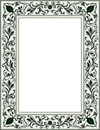 Off-White Green Floral Border Rug