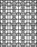Bold Black Geometric Lattice Rug
