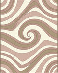 Soft Retro Swirl Abstract Rug