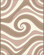 Soft Retro Swirl Abstract Rug