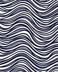Deep Blue Abstract Wave Lines Rug