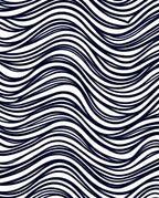 Deep Blue Abstract Wave Lines Rug