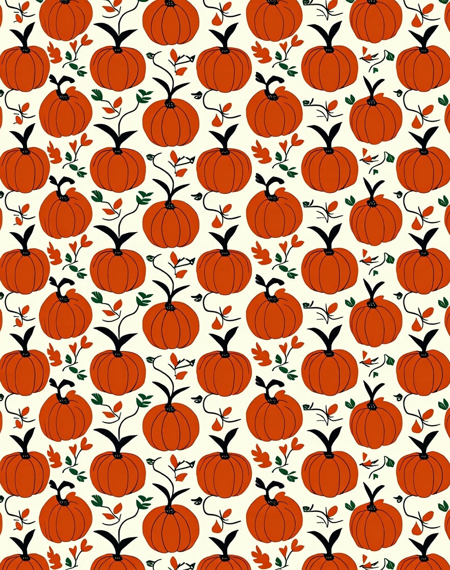Orange Pumpkin Patch Autumn Foliage Rug