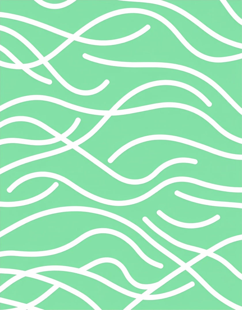 Mint Green Abstract Swirls Rug