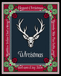 Elegant Deer Wh'ristmas Red Green Rug