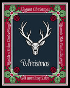 Elegant Deer Wh'ristmas Red Green Rug