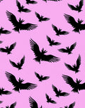 Black Birds Pink Sky Repeat Rug