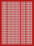 Red White Houndstooth Classic Check Rug
