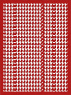 Red White Houndstooth Classic Check Rug