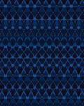 Deep Blue Geometric Lattice Rug