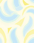 Soft Blue Yellow Swirl Abstract Rug