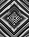 Bold Black White Optical Diamond Rug