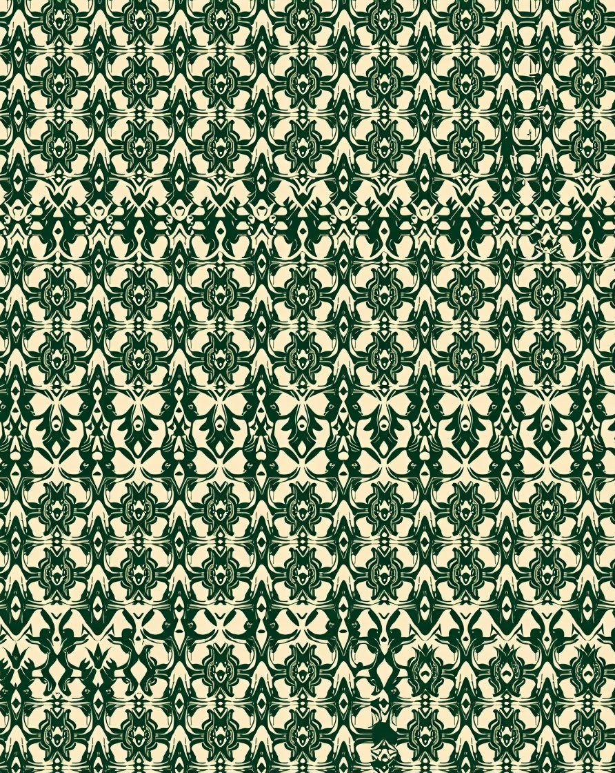 Emerald Vintage Floral Interlock Rug