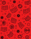 Red Journal Star Celestial Doodle Rug