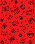 Red Journal Star Celestial Doodle Rug