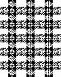 Classic Black White Houndstooth Plaid Rug
