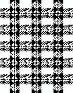 Classic Black White Houndstooth Plaid Rug