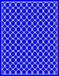 Vivid Royal Blue Geometric Lattice Rug