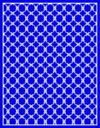 Vivid Royal Blue Geometric Lattice Rug