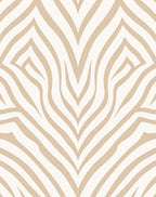 Neutral Tan Zebra Stripe Rug