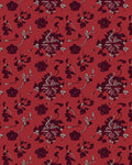 Crimson Dark Floral Vines Rug
