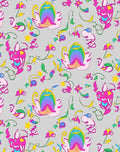 Whimsical Bright Pink Floral Whimsies Rug