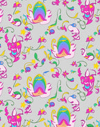 Whimsical Bright Pink Floral Whimsies Rug