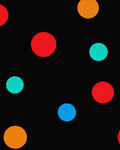 Black Polka Dot Rainbow Scatter Rug