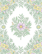 Soft Pastel Floral Garden Arrangement Rug
