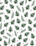 Deep Green Pine Sprigs Scattered Rug