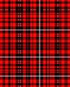 Bold Red Black Plaid Checkered Rug