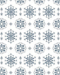 Gray Snowflake Medallion Intricate Repeat Rug