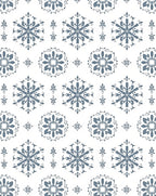 Gray Snowflake Medallion Intricate Repeat Rug