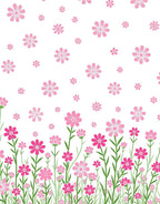 Pink Wildflower Meadow Floral Rug