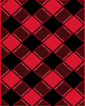 Bold Red Diamond Plaid Rug