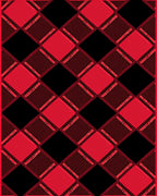 Bold Red Diamond Plaid Rug