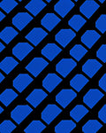 Bold Cobalt Octagon Grid Rug