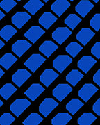 Bold Cobalt Octagon Grid Rug