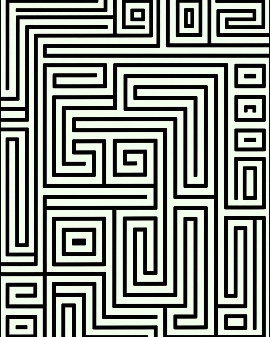 Abstract Linear Path Workrug Rug
