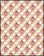 Earthy Gemstone Diamond Repeating Abstraction Rug