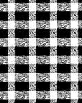 Monochrome Checkered Organic Swirl Rug