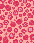 Pink Floral Tomato Collage Rug