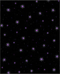 Cosmic Black Starburst Purple Accent Rug