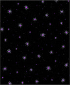Cosmic Black Starburst Purple Accent Rug